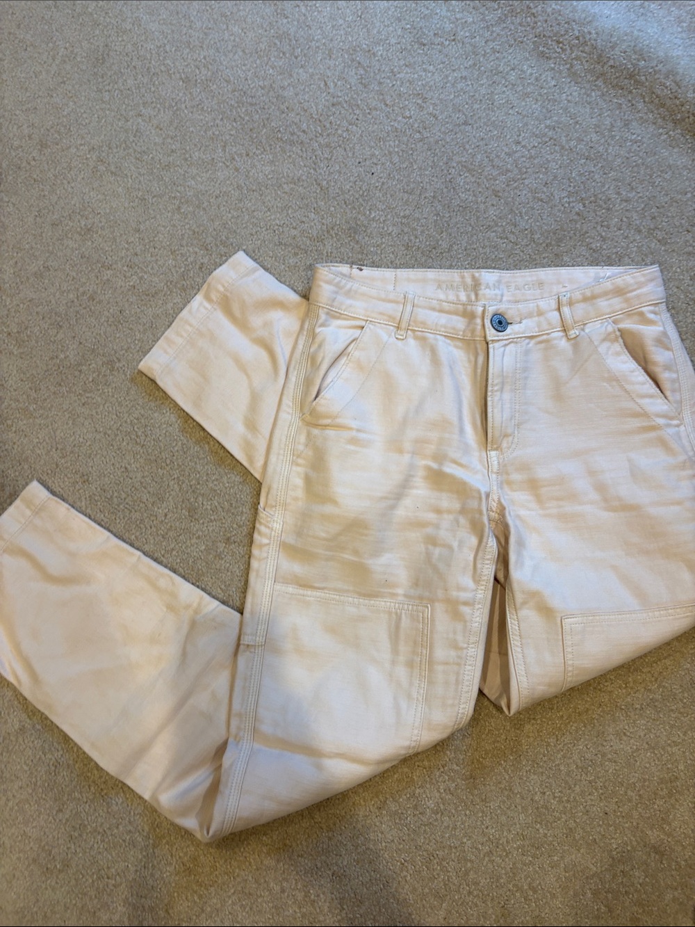 American Eagle Light Beige Cargo Pants